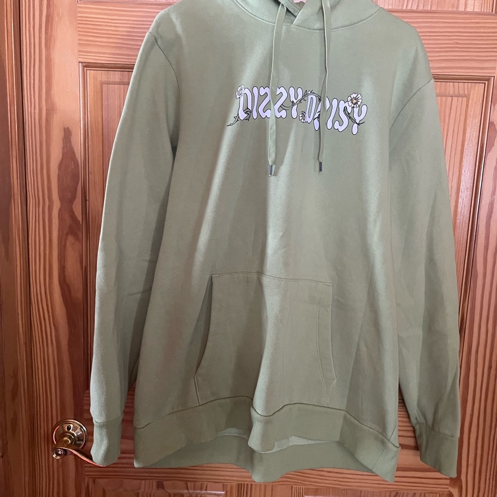 Green Pullover Hoodie with Stylish Print